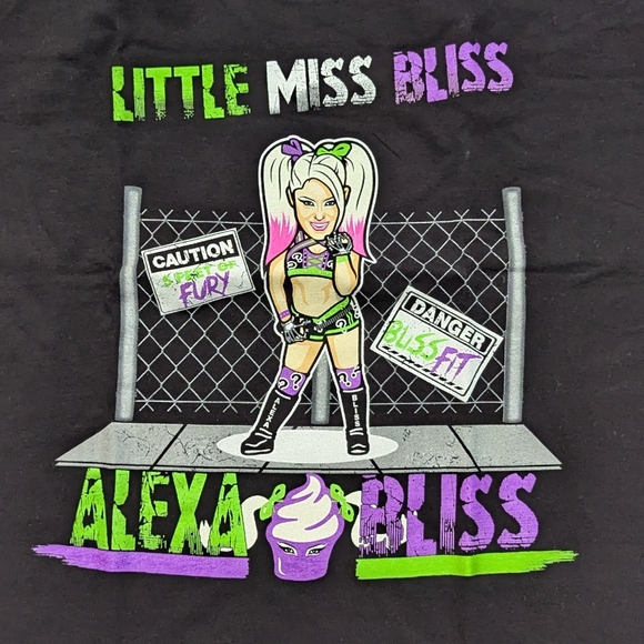 WWE NERDS Alexa Bliss T-Shirt. Men's Large. Used. NXT. Little Miss Bliss - Picture 2 of 7